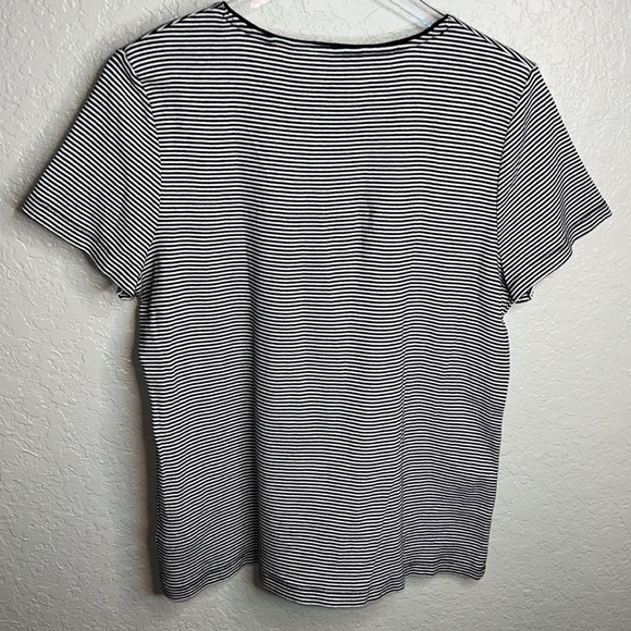 Talbots Black and White Striped Shirt - Picture 5 of 5